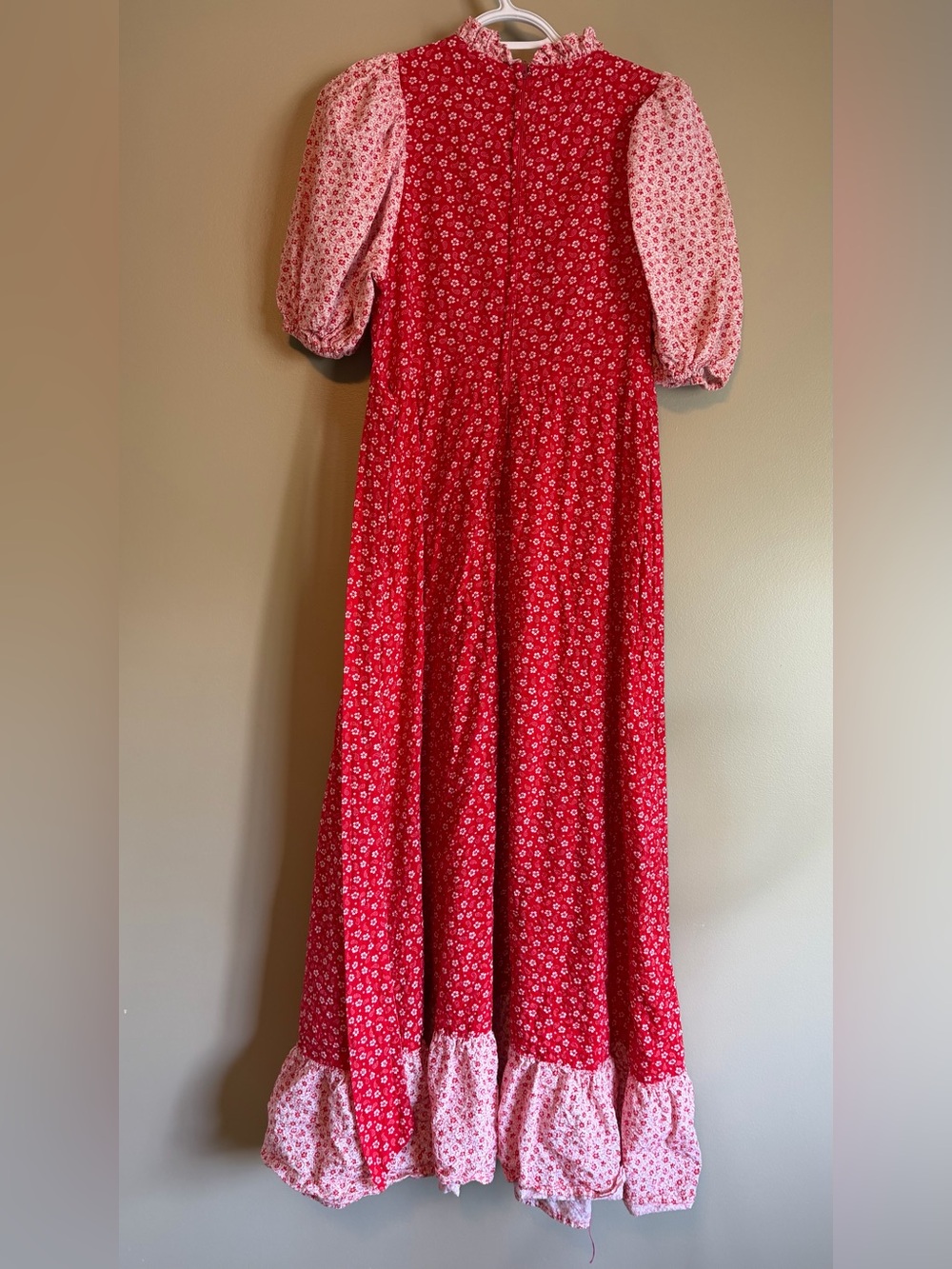 Vintage 70’s Strawberry Shortcake Ditsy Floral Prairie Cottagecore Maxi Dress - Picture 11 of 15